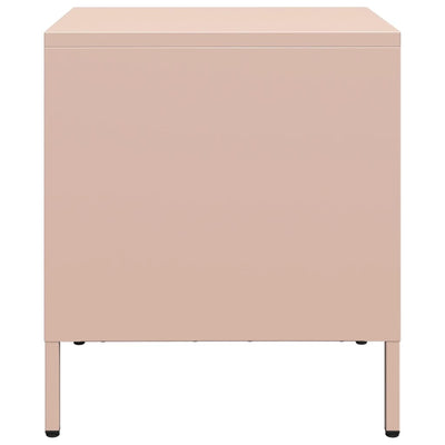Vaaleanpunainen yöpöytäkaappi Unit 35x39x43,5cm (terästä)