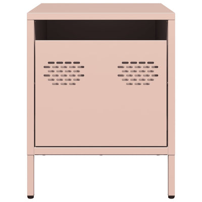 Yöpöytäkaapit 2 kpl Pinkki 35x39x43,5 cm Teräs
