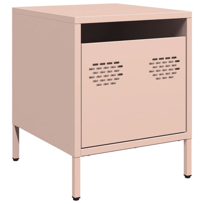 Yöpöytäkaapit 2 kpl Pinkki 35x39x43,5 cm Teräs