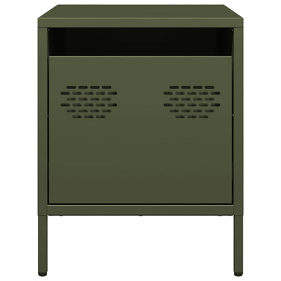 Oliivinvihreä yöpöydät Unit 35x39x43,5cm (2 kpl teräs)