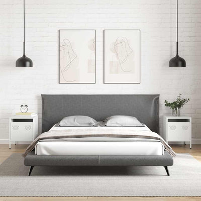 Valkoinen yöpöydät Unit 35x39x43,5cm (2 kpl, teräs)