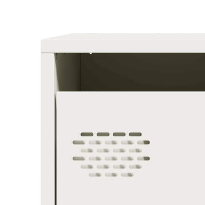 Valkoinen senkki Lcian 68x39x73,5cm (kylmävalssattu teräs)