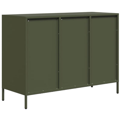 senkki oliivinvihreä 101,5x39x73,5 cm kylmävalssattu teräs
