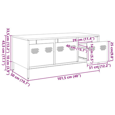 Sinapinkeltainen sohvapöytä Nucusoara 101,5x50x43,5cm