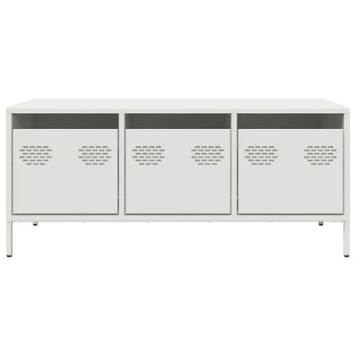 Valkoinen sohvapöytä Nucusoara 101,5x50x43,5cm (kylmävalssattu teräs)