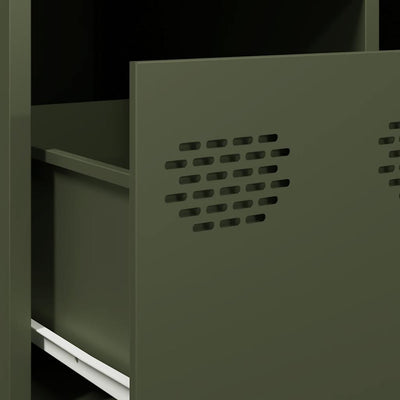 Oliivinvihreä sohvapöytä Bridgett 101,5x50x43,5cm (kylmävalssattu teräs)