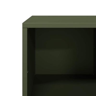 sohvapöytä oliivinvihreä 101,5x50x43,5 cm kylmävalssattu teräs