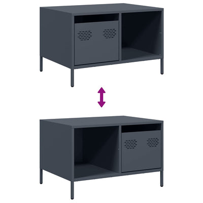 Antrasiitti sohvapöytä Vestica 68,5x50x43,5cm (kylmävalssattu teräs)