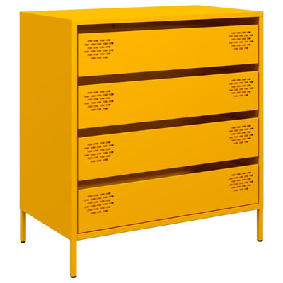 Senkki Sinapinkeltainen 68x39x73,5 cm Kylmävalssattu teräs