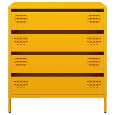 Sinapinkeltainen senkki Neaga 68x39x73,5cm (kylmävalssattu teräs)