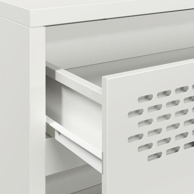 Valkoinen senkki Neaga 68x39x73,5cm (kylmävalssattu teräs)