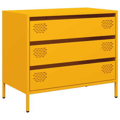 Senkki Sinapinkeltainen 68x39x58,5 cm Kylmävalssattu teräs