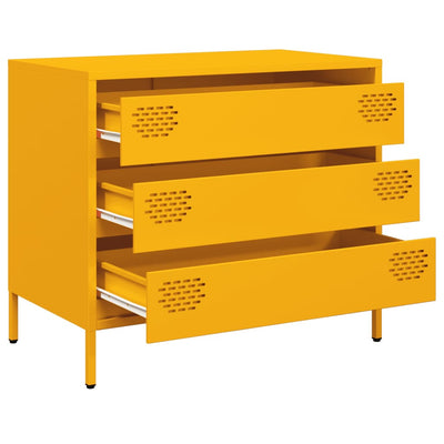 Senkki Sinapinkeltainen 68x39x58,5 cm Kylmävalssattu teräs