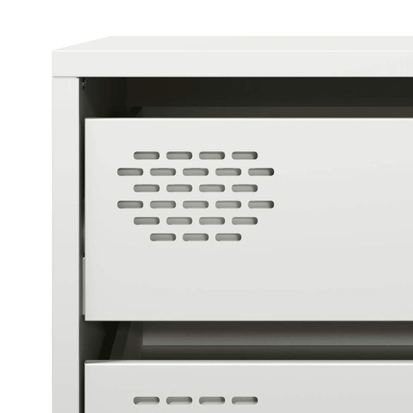 Valkoinen senkki Trache 68x39x58,5cm (kylmävalssattu teräs)