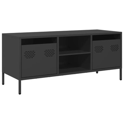 TV-taso musta 101,5x39x43,5 cm kylmävalssattu teräs