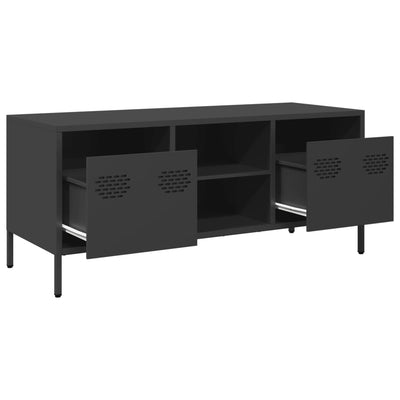TV-taso musta 101,5x39x43,5 cm kylmävalssattu teräs