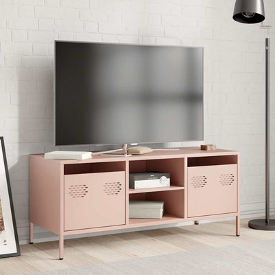 TV-taso pinkki 101,5x39x43,5 cm kylmävalssattu teräs