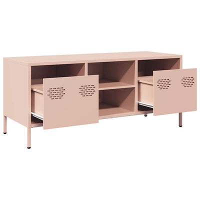 TV-taso pinkki 101,5x39x43,5 cm kylmävalssattu teräs