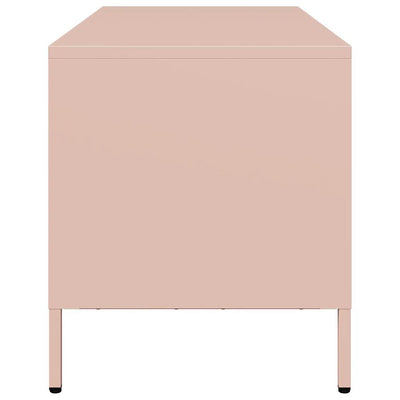 TV-taso pinkki 101,5x39x43,5 cm kylmävalssattu teräs