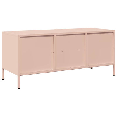 TV-taso pinkki 101,5x39x43,5 cm kylmävalssattu teräs