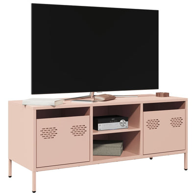 TV-taso pinkki 101,5x39x43,5 cm kylmävalssattu teräs