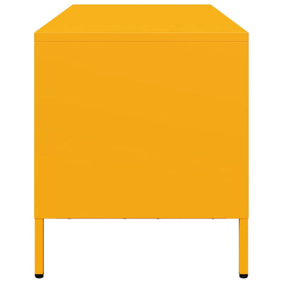 TV-taso sinapinkeltainen 101,5x39x43,5 cm kylmävalssattu teräs