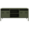 Oliivinvihreä tv-taso Joe 101,5x39x43,5cm (kylmävalssattu teräs)