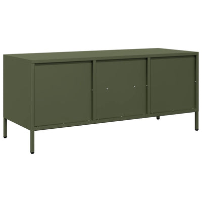 TV-taso oliivinvihreä 101,5x39x43,5 cm kylmävalssattu teräs