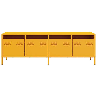 TV-taso sinapinkeltainen 135x39x43,5 cm kylmävalssattu teräs