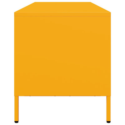 TV-taso sinapinkeltainen 135x39x43,5 cm kylmävalssattu teräs