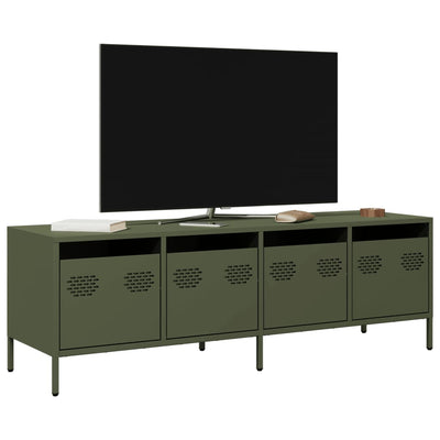 TV-taso oliivinvihreä 135x39x43,5 cm kylmävalssattu teräs