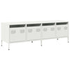 Valkoinen tv-taso Edison 135x39x43,5cm (kylmävalssattu teräs)