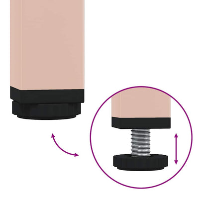 Pinkki tv-taso Shira 68x39x43,5cm (kylmävalssattu teräs)