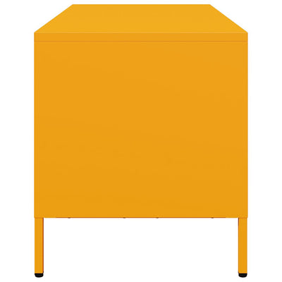 TV-taso sinapinkeltainen 68x39x43,5 cm kylmävalssattu teräs