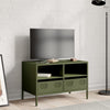 TV-taso oliivinvihreä 68x39x43,5 cm kylmävalssattu teräs