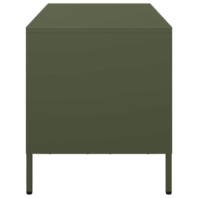TV-taso oliivinvihreä 68x39x43,5 cm kylmävalssattu teräs