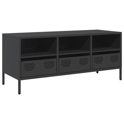 TV-taso musta 101,5x39x43,5 cm kylmävalssattu teräs