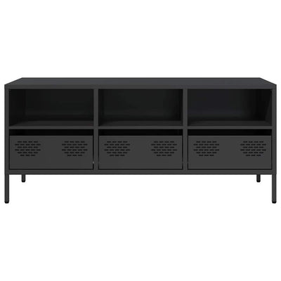 TV-taso musta 101,5x39x43,5 cm kylmävalssattu teräs