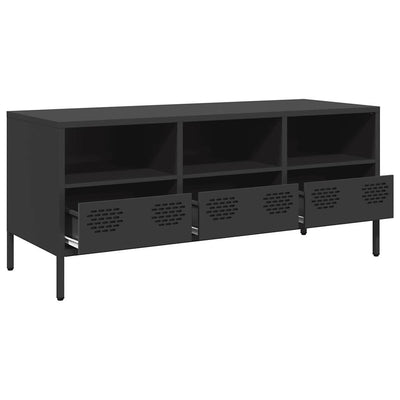 TV-taso musta 101,5x39x43,5 cm kylmävalssattu teräs