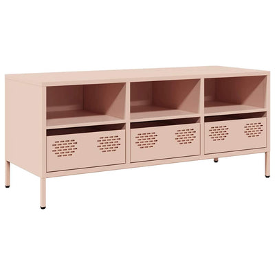 TV-taso pinkki 101,5x39x43,5 cm kylmävalssattu teräs