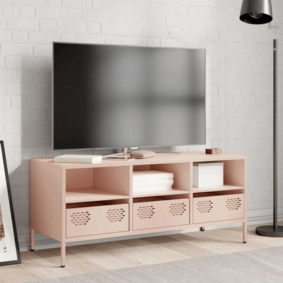 TV-taso pinkki 101,5x39x43,5 cm kylmävalssattu teräs