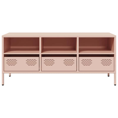 TV-taso pinkki 101,5x39x43,5 cm kylmävalssattu teräs