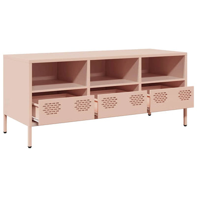TV-taso pinkki 101,5x39x43,5 cm kylmävalssattu teräs