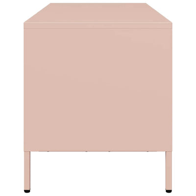 TV-taso pinkki 101,5x39x43,5 cm kylmävalssattu teräs