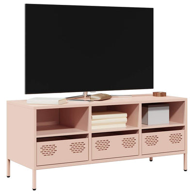 TV-taso pinkki 101,5x39x43,5 cm kylmävalssattu teräs