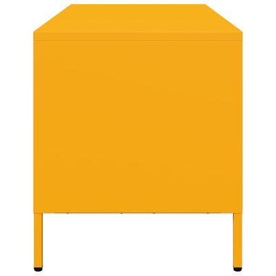 TV-taso sinapinkeltainen 101,5x39x43,5 cm kylmävalssattu teräs