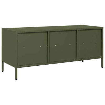 TV-taso oliivinvihreä 101,5x39x43,5 cm kylmävalssattu teräs