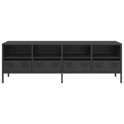 TV-taso musta 135x39x43,5 cm kylmävalssattu teräs