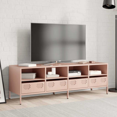 TV-taso pinkki 135x39x43,5 cm kylmävalssattu teräs