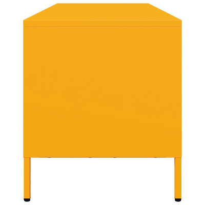 TV-taso sinapinkeltainen 135x39x43,5 cm kylmävalssattu teräs